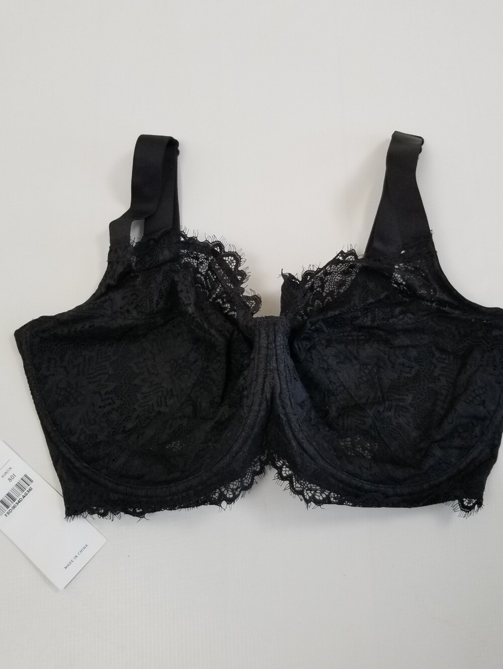 HSIA Black Lace Underwire Bra Size 36I